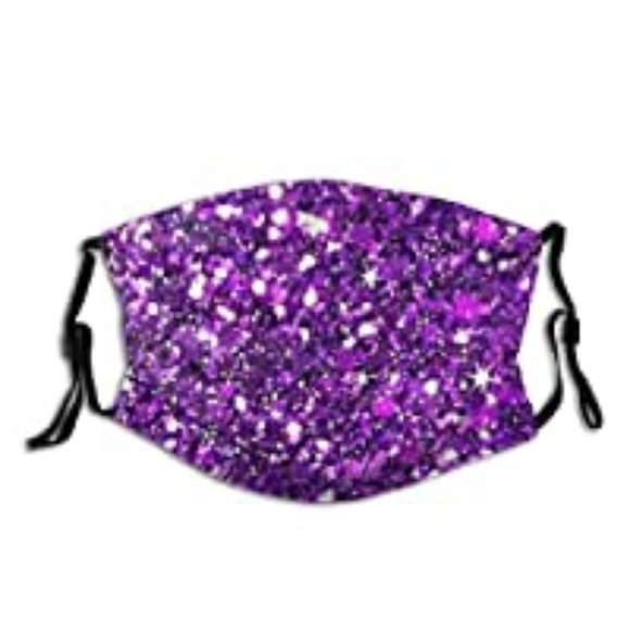 Paula Bean Jeans Accessories - NWT FACEMASK Purple Glitter/ with filter
